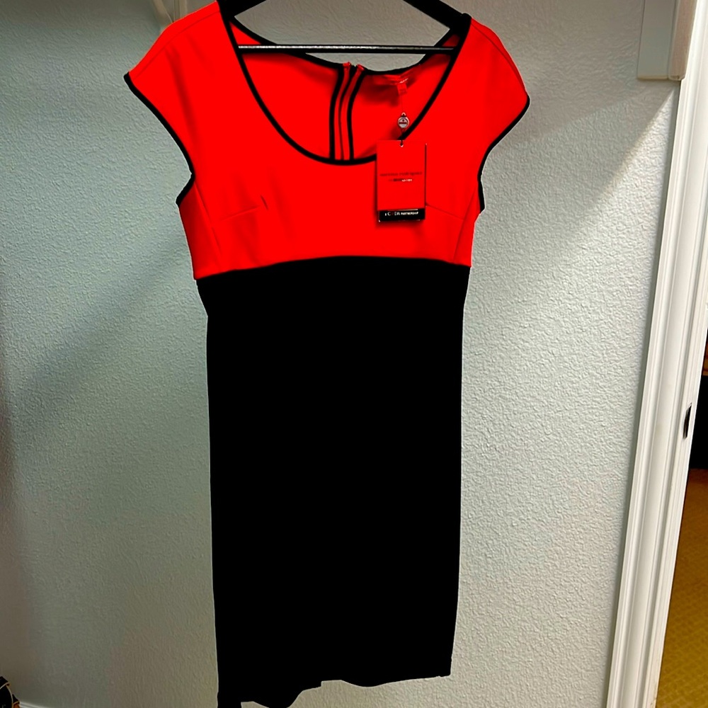 Narciso Rodriguez holiday Scarlet and black dress